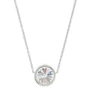 Silver Rivoli Crystal Clear Shy Siren Necklace